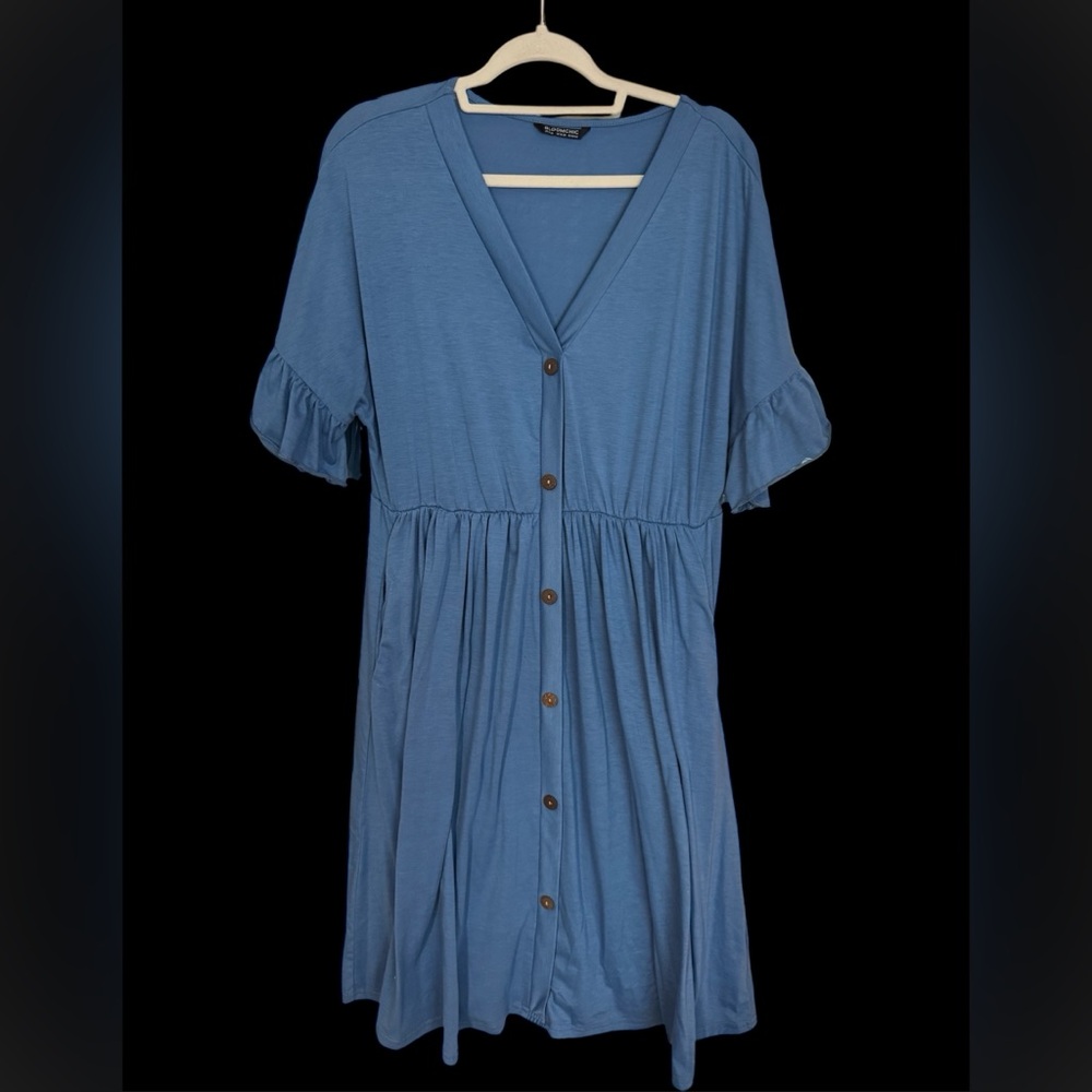 BloomChic Blue Midi Dress